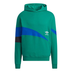 Толстовка Adidas originals Ts Sweat Hoody Logo Printing Splicing Colorblock Sports Green, Зеленый