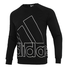 Толстовка Adidas Big Lo Swt Ft Logo Printing Casual Sports Round Neck Black, Черный