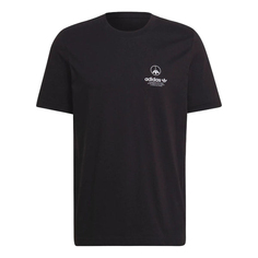 Футболка Adidas originals Solid Color Alphabet Logo Pattern Round Neck Short Sleeve Black T-Shirt, Черный
