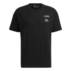 Футболка Adidas FW22 Back Photo Printing Round Neck Short Sleeve Japanese Version Black T-Shirt, Черный