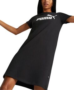 Женское платье из френч терри с короткими рукавами и логотипом Essentials Puma