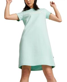 Женское платье из френч терри с короткими рукавами и логотипом Essentials Puma