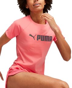 Женская тренировочная футболка с круглым вырезом и логотипом Puma