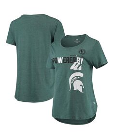 Женская зеленая футболка Michigan State Spartans Powered By Title IX Colosseum