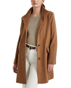 Женское пальто с воротником-пряжкой Lauren Ralph Lauren