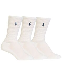 Набор из 3 женских спортивных носков Polo Ralph Lauren, белый