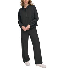 Женский светоотражающий пуловер с молнией до половины длины Calvin Klein Performance, черный