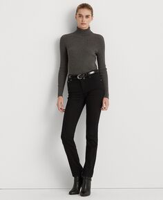 Прямые джинсы Clone Off Super Stretch Premier, стандартная и короткая длина Lauren Ralph Lauren, черный