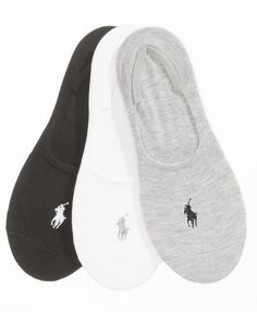 Набор из 3 женских плоских трикотажных носков-кроссовок Polo Ralph Lauren
