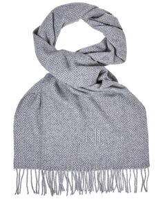 Шерстяной кашемировый фирменный тканый шарф Lauren Ralph Lauren