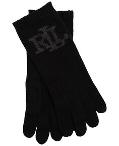 Трикотажные перчатки с логотипом Lauren Ralph Lauren