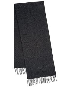 Шерстяной кашемировый фирменный тканый шарф Lauren Ralph Lauren, черный