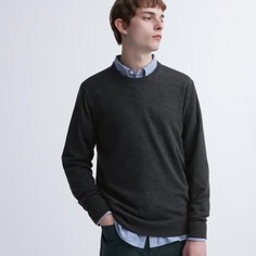 Джемпер Uniqlo Extra Fine Merino, темно-серый