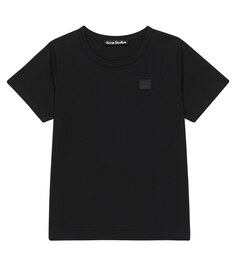 Хлопковая футболка Mini Nash Face Acne Studios, черный