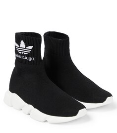Кроссовки Adidas с носками Balenciaga Kids, белый