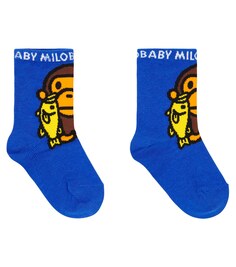 Носки Baby Milo из смесового хлопка BAPE, синий