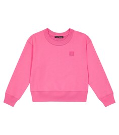 Толстовка Mini Fairah Face из хлопка Acne Studios, розовый