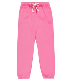 Хлопковые спортивные штаны Mini Frack Face Acne Studios, розовый