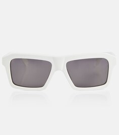 Солнцезащитные очки прямоугольной формы Bottega Veneta, белый