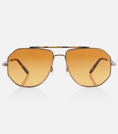 Солнцезащитные очки-авиаторы Moraldo из коллаборации с Oliver Peoples Brunello Cucinelli, коричневый