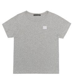 Хлопковая футболка Mini Nash Face Acne Studios, серый