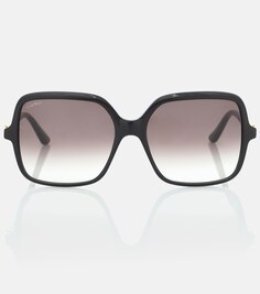Солнцезащитные очки в квадратной оправе C de Cartier Cartier, черный