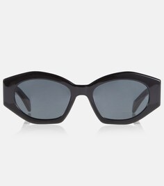 Овальные солнцезащитные очки Celine, черный