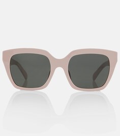 Солнцезащитные очки квадратной формы из ацетата Celine, розовый