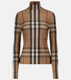 Водолазка в винтажную клетку BURBERRY, коричневый