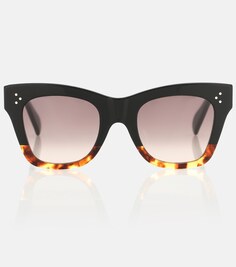 Солнцезащитные очки «кошачий глаз» Celine, черный