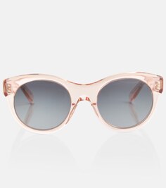 Солнцезащитные очки в круглой оправе из ацетата Celine, розовый