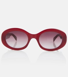Солнцезащитные очки Triomphe 01 в круглой оправе Celine, красный