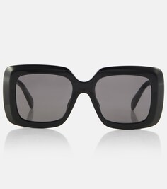 Солнцезащитные очки Bold в квадратной оправе с 3 точками Celine, черный