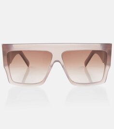 Солнцезащитные очки в квадратной оправе Celine, коричневый