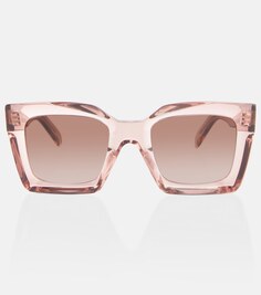 Квадратные солнцезащитные очки Celine, розовый