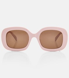 Солнцезащитные очки в квадратной оправе Triomphe 10 Celine, розовый