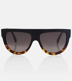Солнцезащитные очки-авиаторы из ацетата Celine, черный