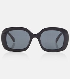 Солнцезащитные очки в квадратной оправе Triomphe 10 Celine, черный