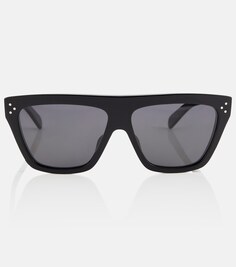 Солнцезащитные очки Bold 3 Dots с плоской бровью Celine, черный