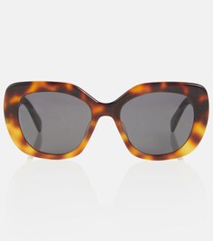 Квадратные солнцезащитные очки Celine, коричневый