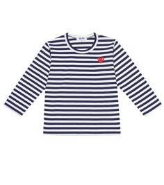 Хлопковая футболка в полоску Comme des Garçons Play, разноцветный
