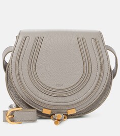 Сумка через плечо Marcie Mini из кожи Chloé, серый Chloe