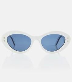 Солнцезащитные очки DiorPacific B1U в оправе «кошачий глаз» Dior Eyewear, белый