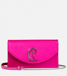 Атласная сумка через плечо Loubi54 Christian Louboutin, розовый