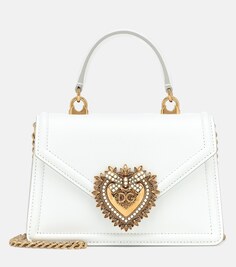 Маленькая кожаная сумка через плечо Devotion Dolce&amp;Gabbana, белый