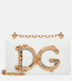 Кожаная мини-сумка через плечо DG Girls Dolce&amp;Gabbana, белый