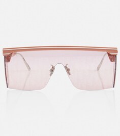Солнцезащитные очки DiorClub M1U с плоскими бровями Dior Eyewear, розовый