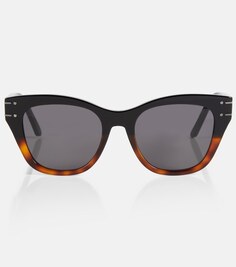 Солнцезащитные очки DiorSignature B4I в оправе «кошачий глаз» Dior Eyewear, коричневый