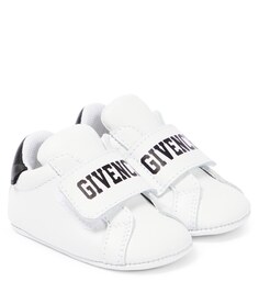 Кожаные кроссовки с логотипом Givenchy Kids, белый