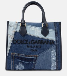 Джинсовая сумка-тоут Beatrice среднего размера Dolce&amp;Gabbana, синий